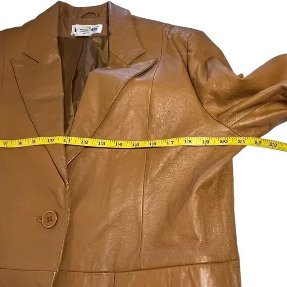 Vintage Bagatelle Leather Mid Century Carmel Tan Jacket Ladies MED